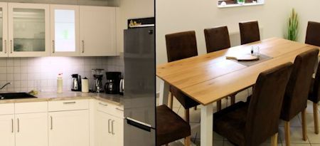 Große Küche mit Esszimmer